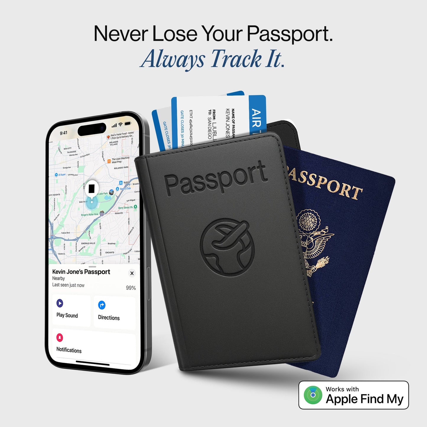 Trackable Passport Cover